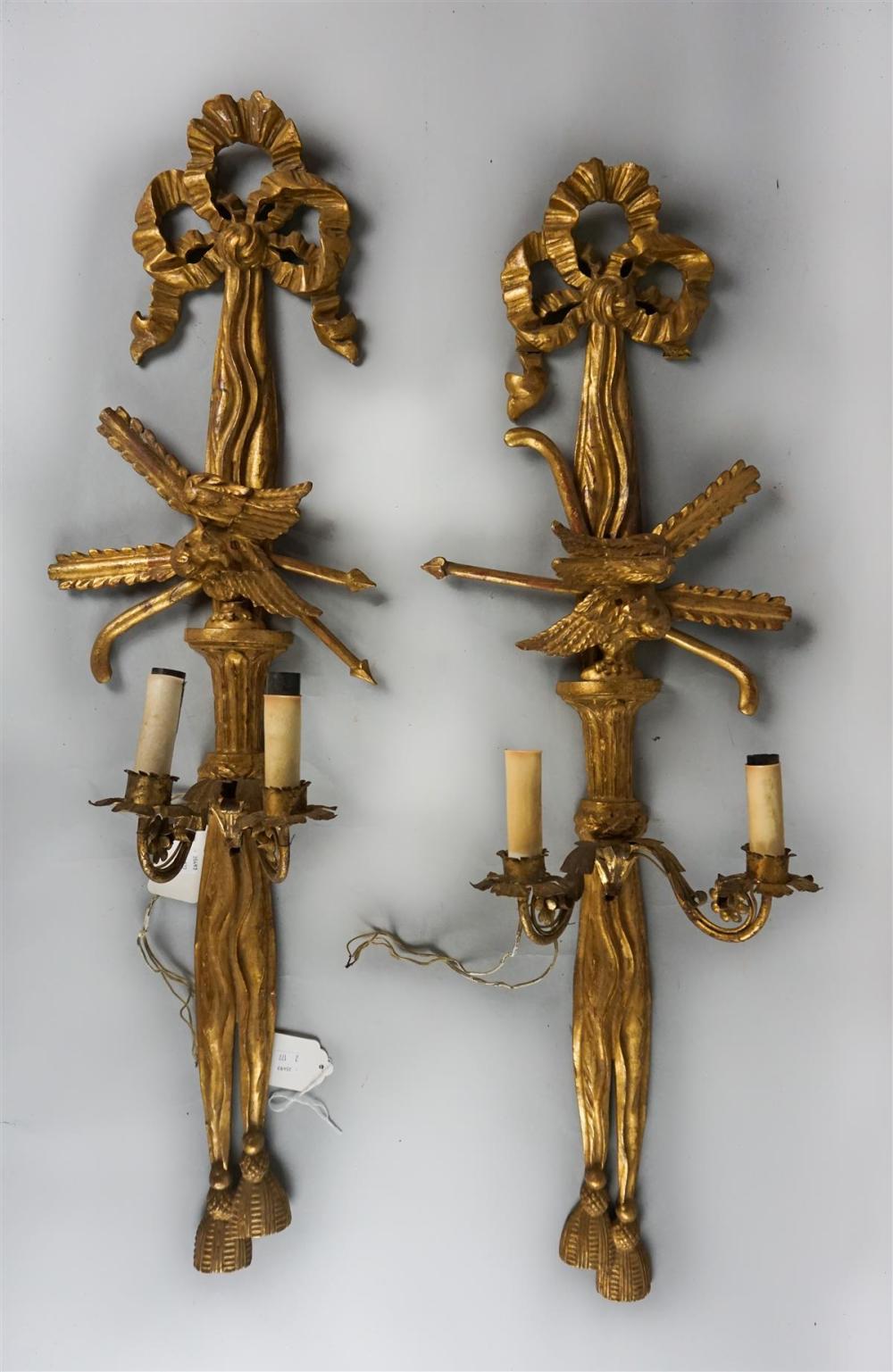 PAIR OF TALL NEOCLASSICAL GOLD 312fea