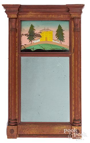 FEDERAL PAINTED MIRROR 19TH C Federal 313015