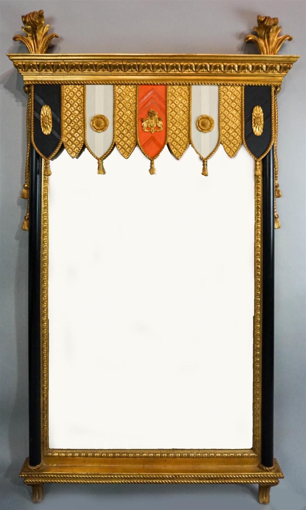 PAINTED AND PARCEL-GILT HERALDIC