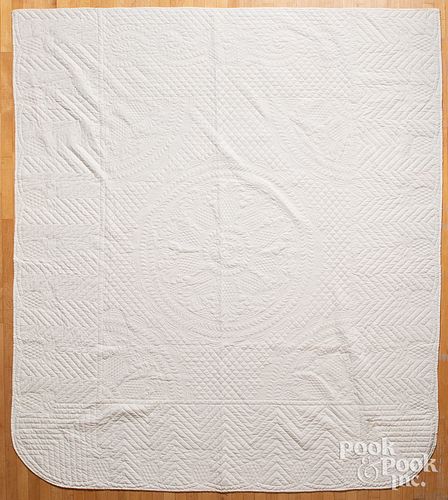 PENNSYLVANIA WHITE ON WHITE QUILT  31303a