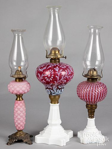 THREE VICTORIAN OIL LAMPSThree 31304b