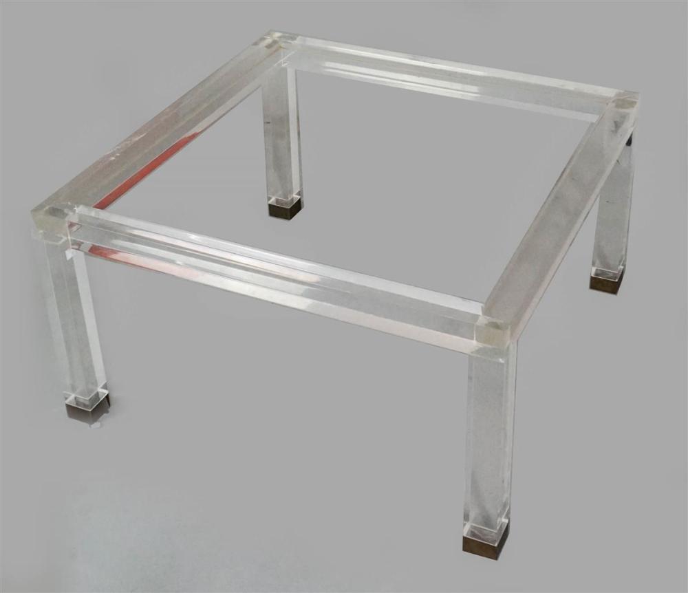 MID-CENTURY LUCITE COFFEE TABLE,