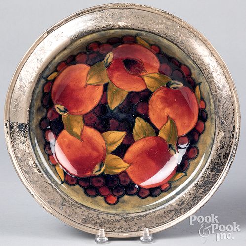 STERLING MOUNTED MOORCROFT POMEGRANATE