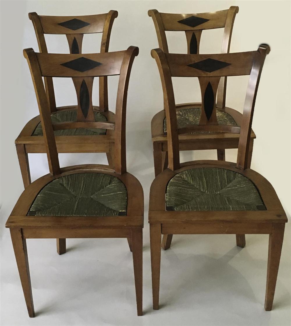 SET OF FOUR DIRECTOIRE FRENCH FRUITWOOD 31307b
