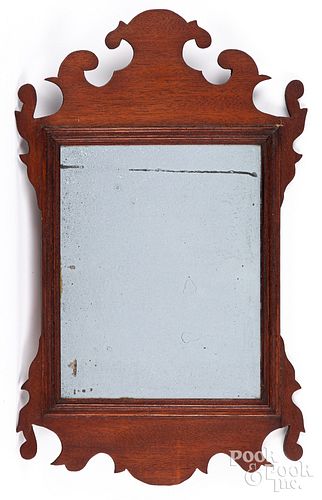 SMALL CHIPPENDALE MAHOGANY MIRROR  3130b0