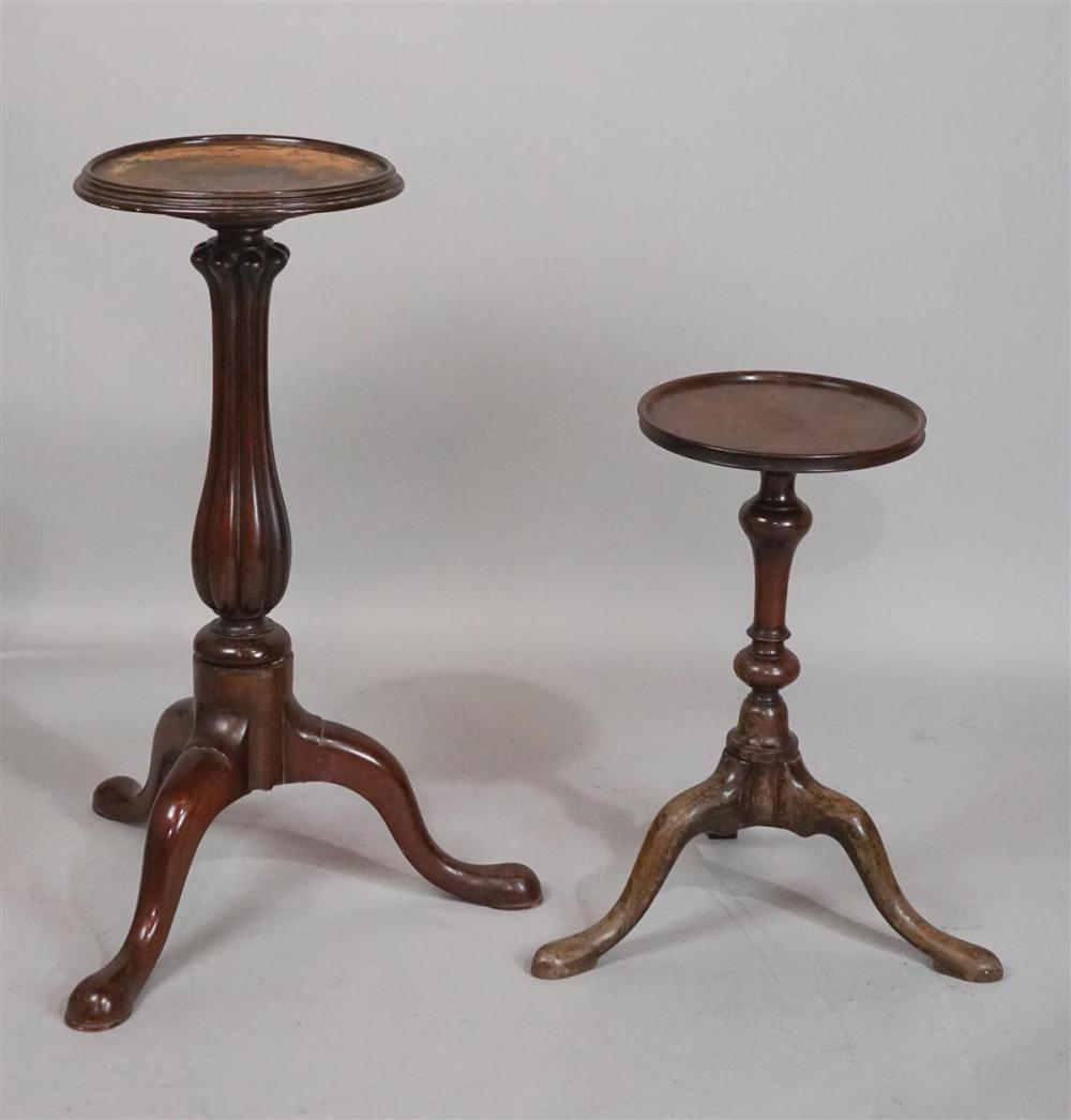 TWO SMALL QUEEN ANNE STYLE MAHOGANY