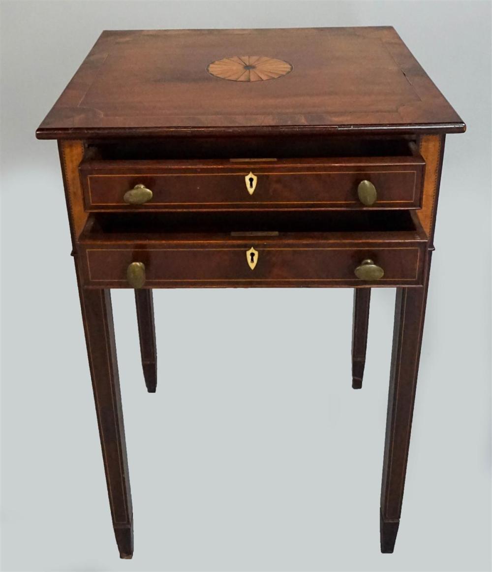 GEORGE III STYLE INLAID MAHOGANY