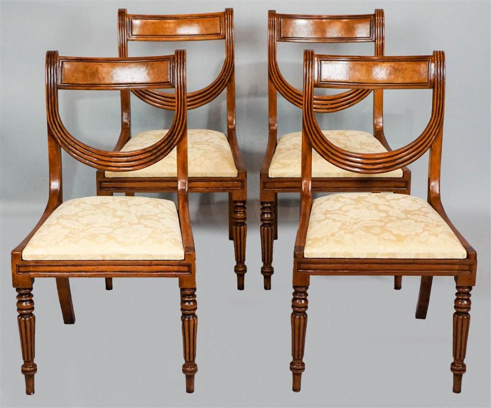 SET OF FOUR REGENCY STYLE MAHOGANY 313109