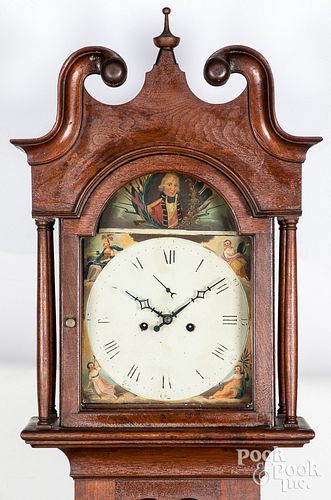 PENNSYLVANIA WALNUT TALL CASE CLOCK  31312e