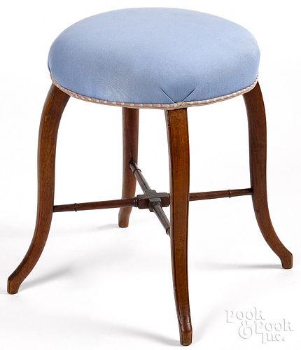 REGENCY MAHOGANY FOOT STOOL, CA.