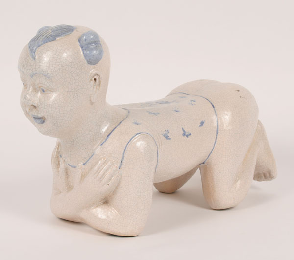 Japanese ceramic figural pillow