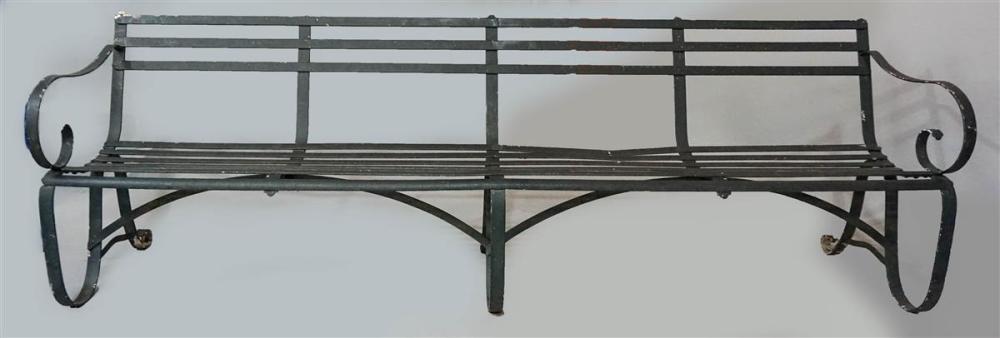 VINTAGE CAST IRON LONG PARK BENCHVINTAGE