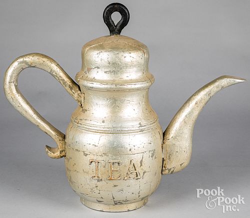 CARVED AND PAINTED TEA POT TRADE 3131ab