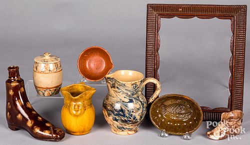 GROUP OF EARTHENWARE, 19TH C.Group