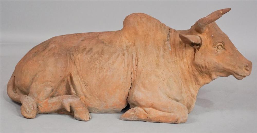 TERRACOTTA MODEL OF A RECUMBENT