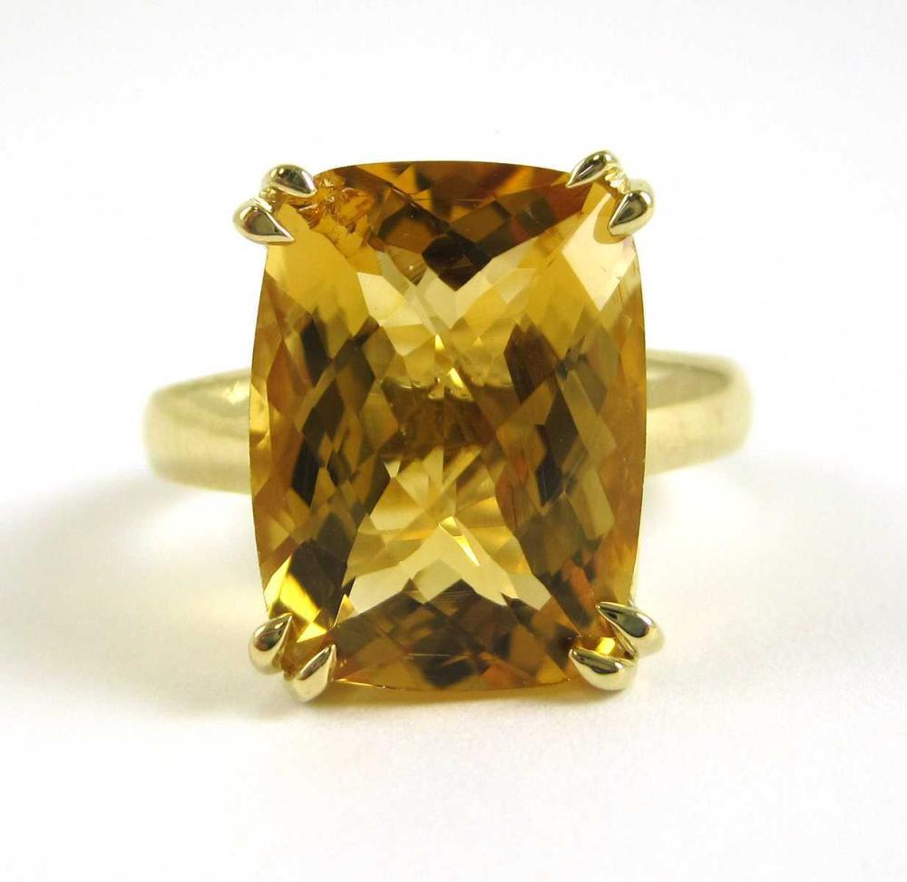 CITRINE AND FOURTEEN KARAT GOLD