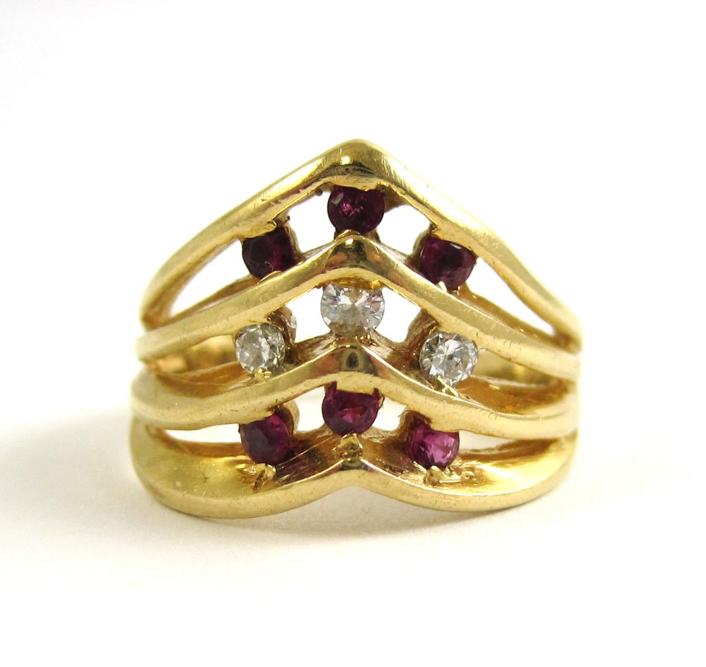 RUBY DIAMOND AND FOURTEEN KARAT 3158ed