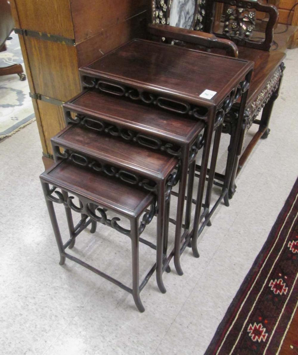 A NESTING SET OF FOUR CHINESE ROSEWOOD 3158f7