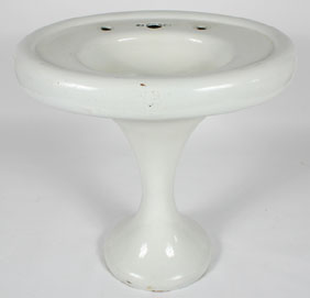Vintage white porcelain pedestal
