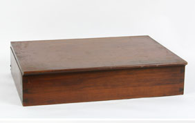 Cherry wood hinged dresser box