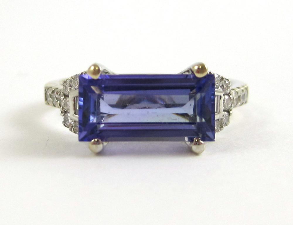 TANZANITE, DIAMOND AND EIGHTEEN