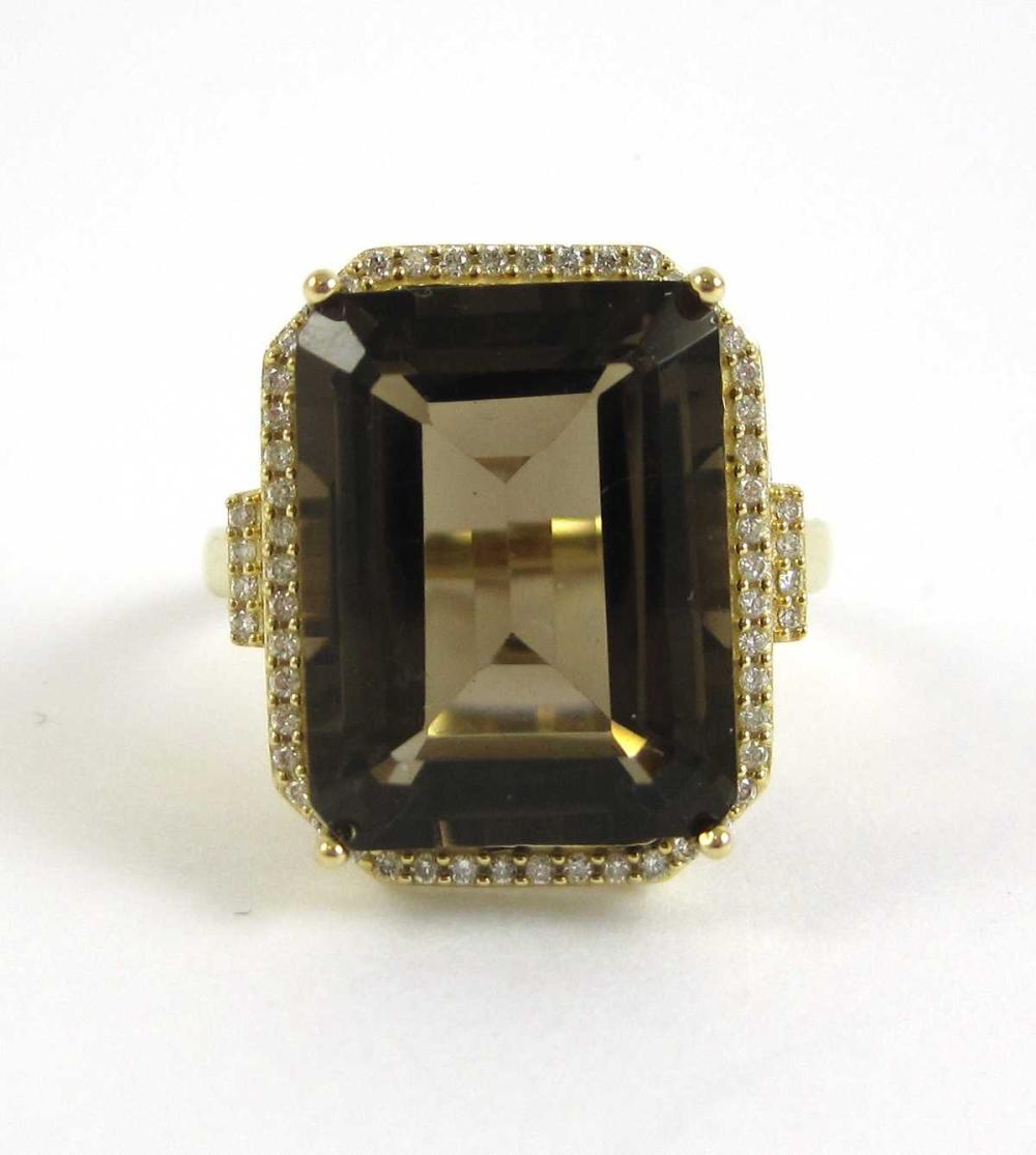 DIAMOND SMOKY TOPAZ AND FOURTEEN 31596c