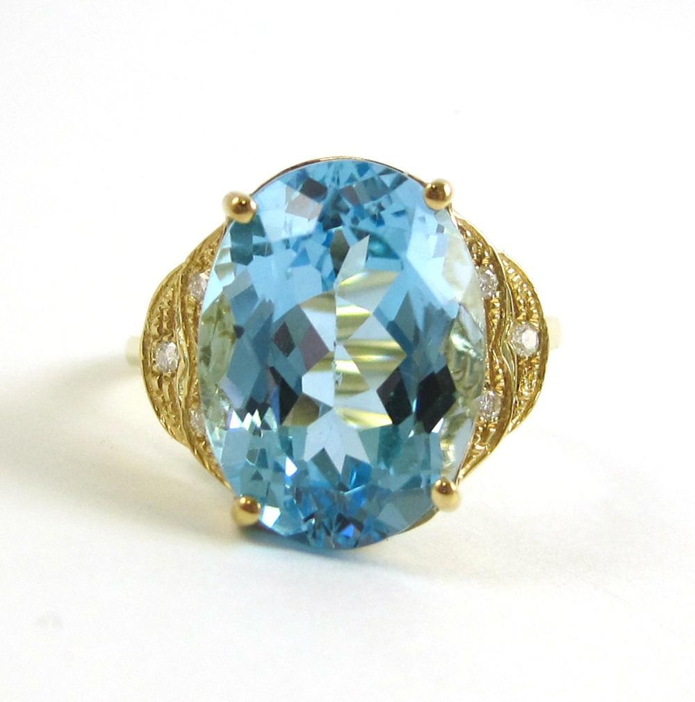 BLUE TOPAZ DIAMOND AND FOURTEEN 315968