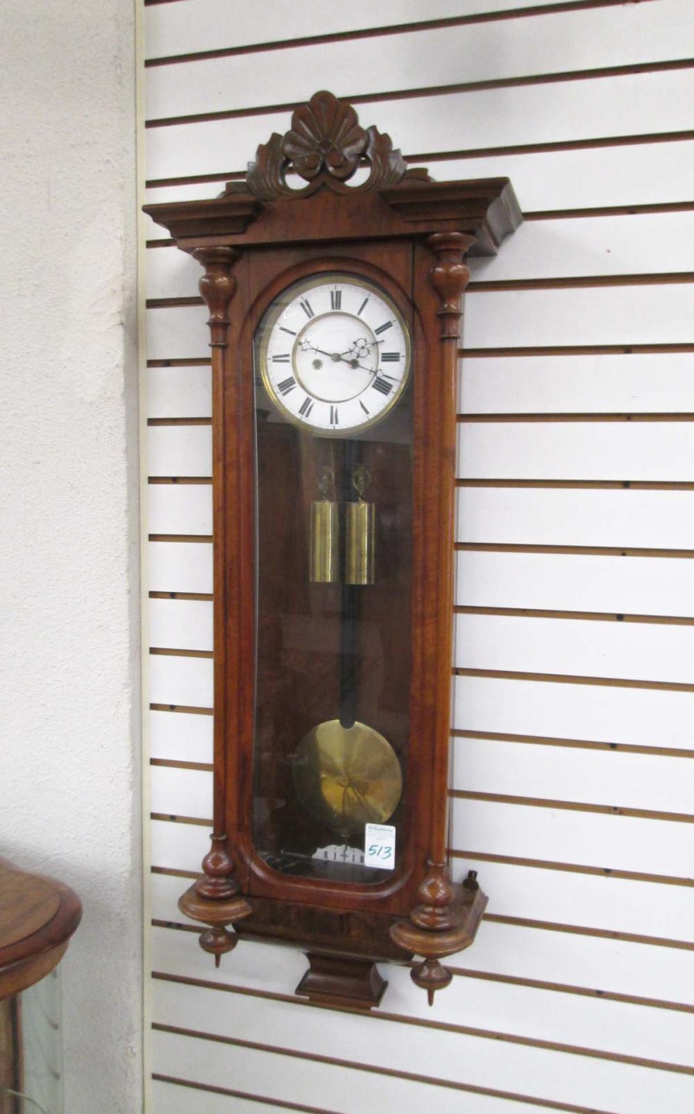 TWO-WEIGHT REGULATOR WALL CLOCK, GERMAN,