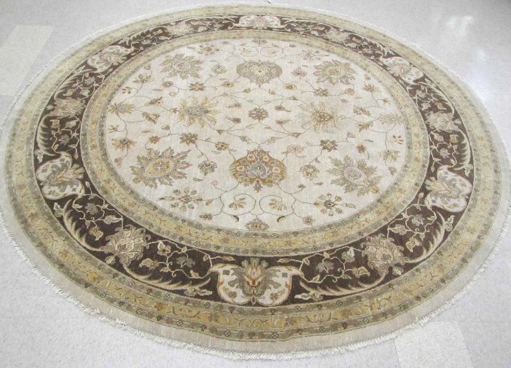 ROUND HAND KNOTTED ORIENTAL CARPET  3159b0