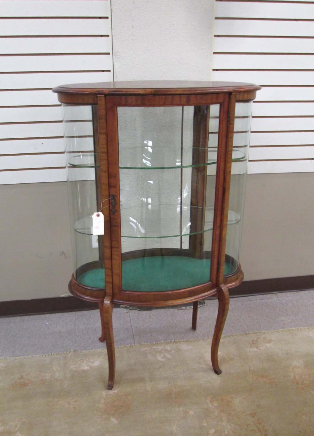 FRENCH STYLE MAHOGANY AND GLASS