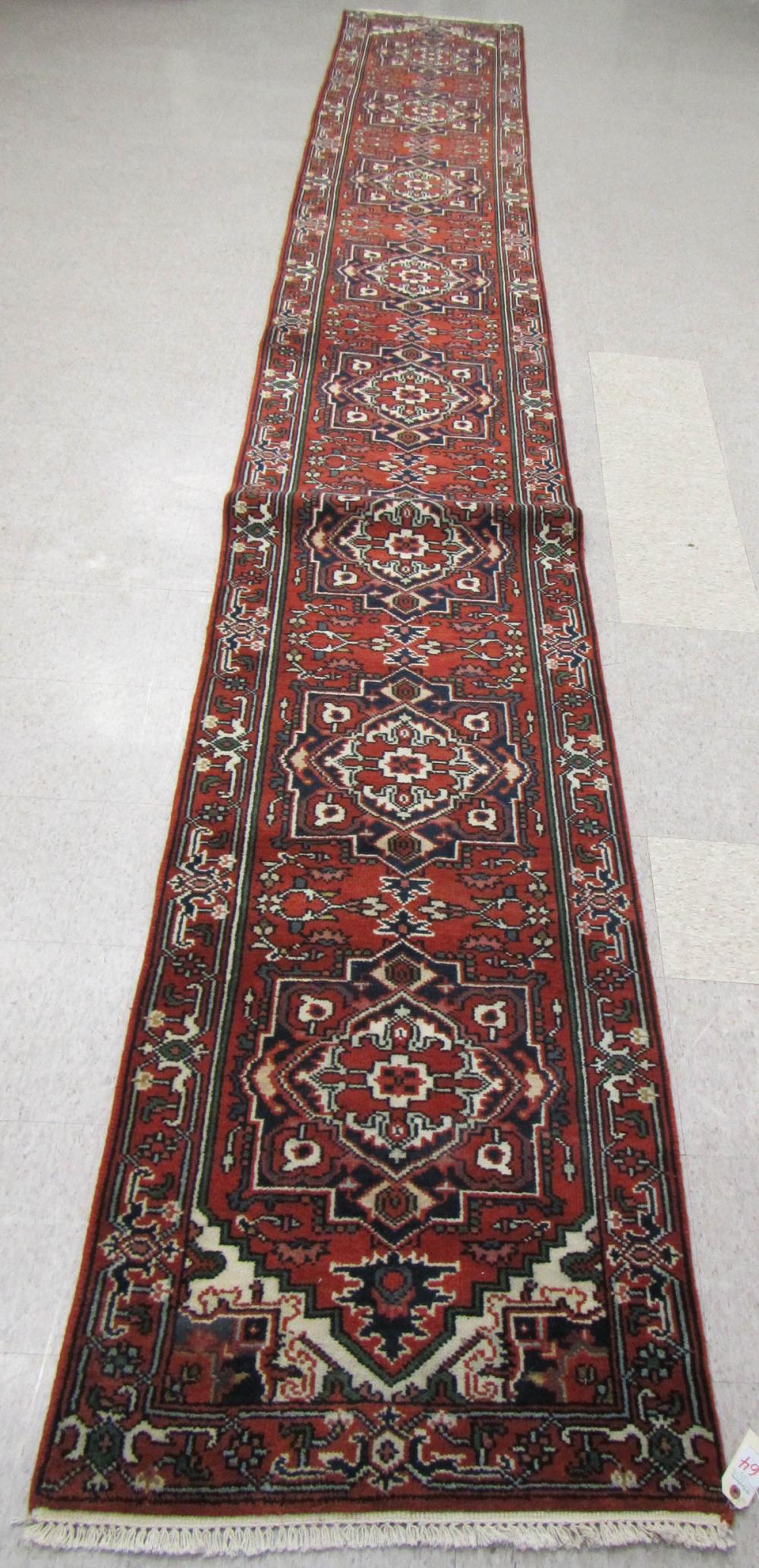 HAND KNOTTED ORIENTAL LONG RUG,