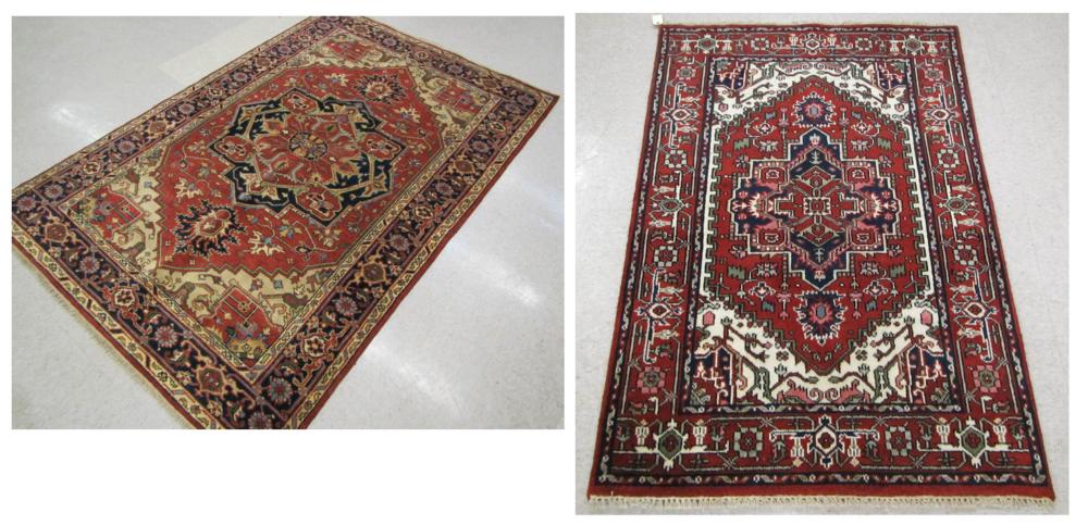 TWO SIMILAR HAND KNOTTED ORIENTAL