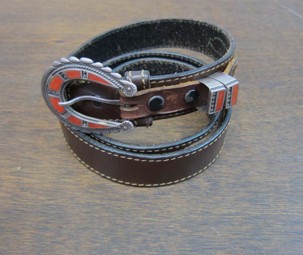 NATIVE AMERICAN ZUNI BELT BY 315a39