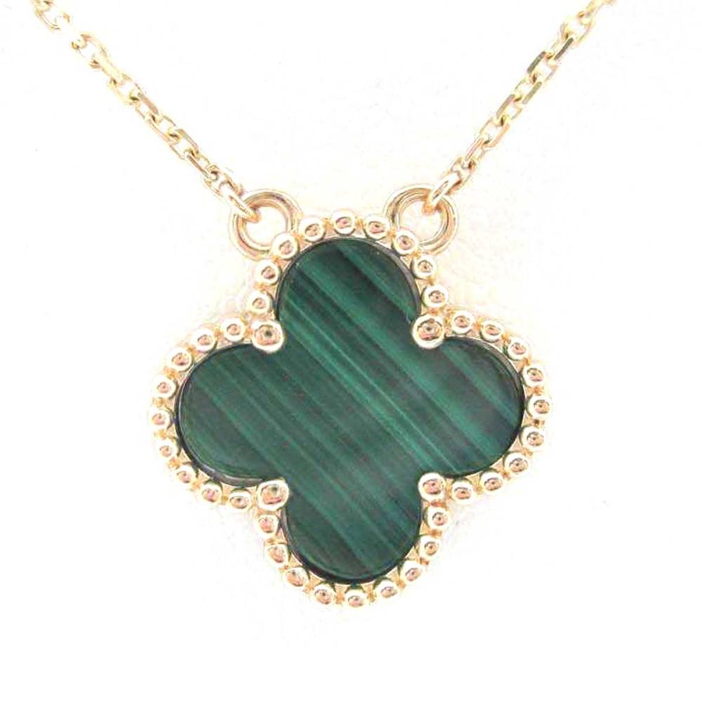 MALACHITE AND FOURTEEN KARAT GOLD