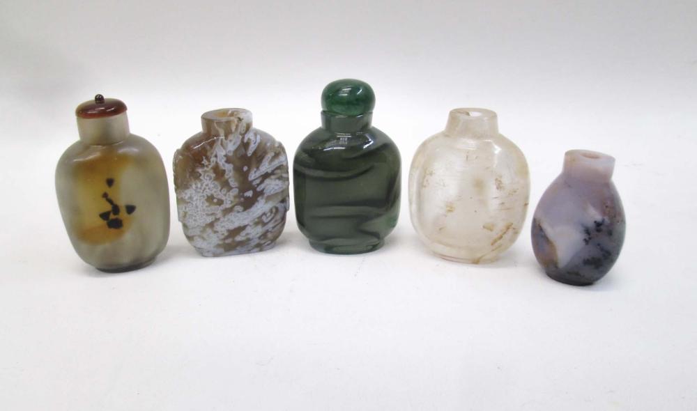 COLLECTION OF FIVE CHINESE HARDSTONE 315a6a