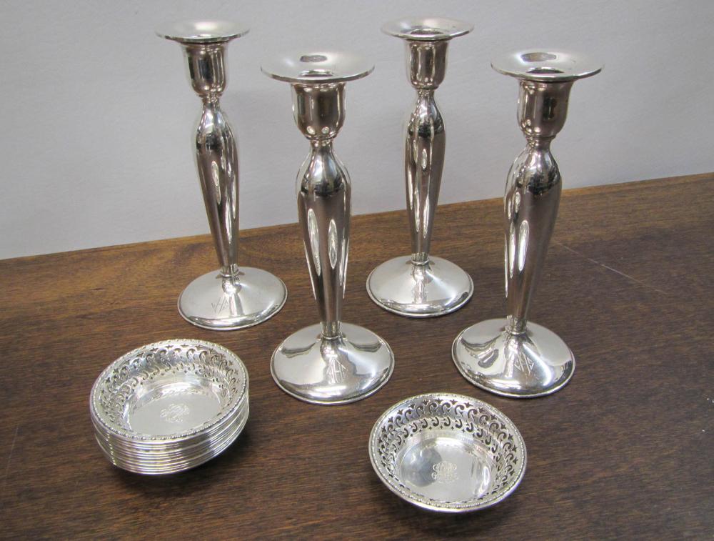 SIXTEEN GORHAM STERLING SILVER TABLEWARE