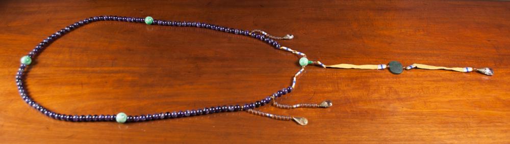 CHINESE AMETHYST BEADED COURT NECKLACE 315a99