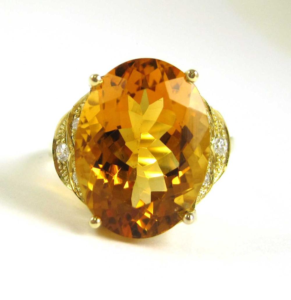 CITRINE DIAMOND AND FOURTEEN KARAT 315aa9