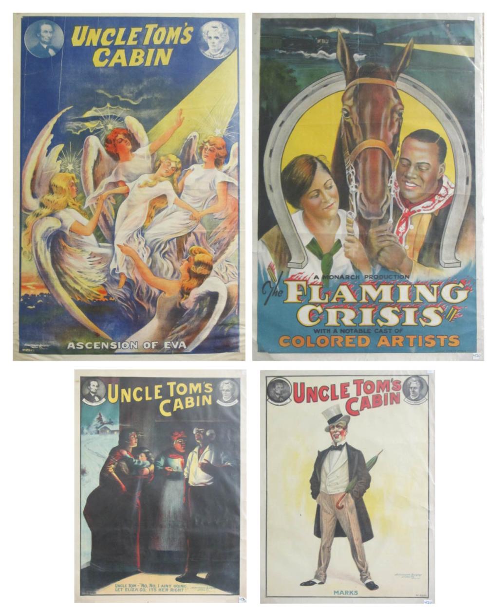 FOUR BLACK AMERICANA LITHOGRAPH POSTERS.