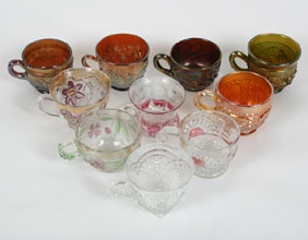 Collection of 10 early glass handled 4ef80