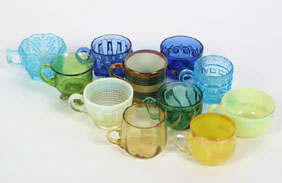 Collection of 11 early glass handled 4ef83