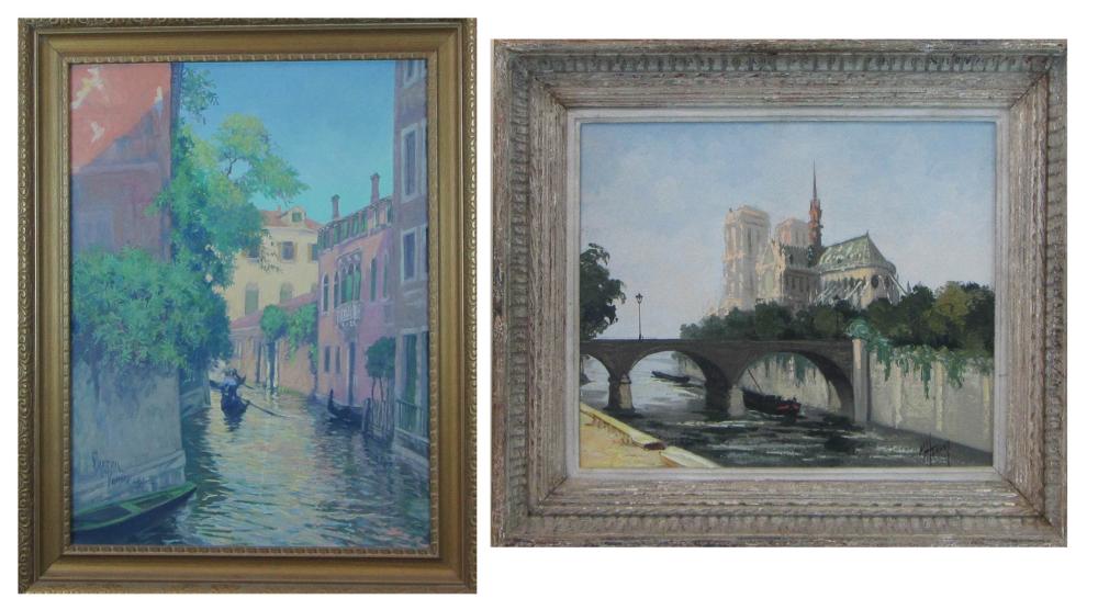 TWO CANAL SCENES M HARAND FRANCE  315b2d