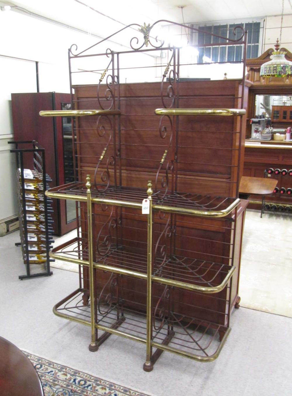 FRENCH IRON AND BRASS BAKER S RACK  315b46