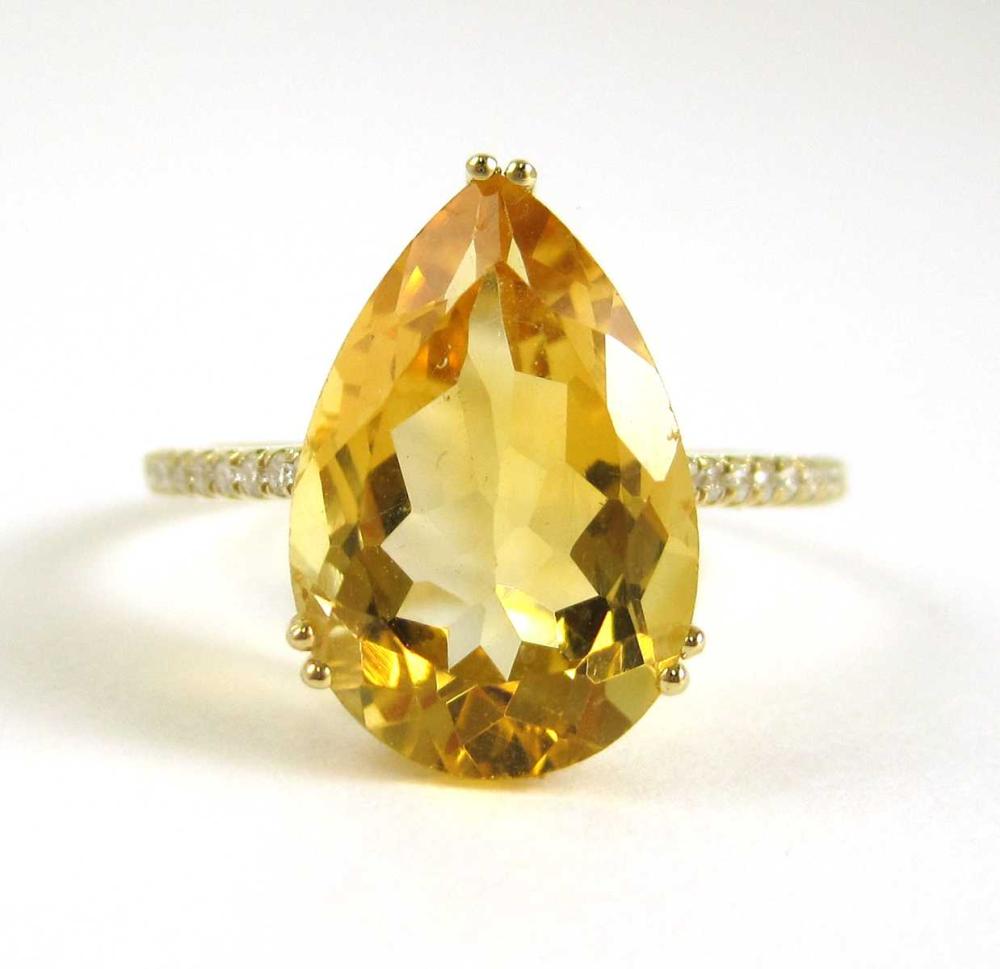 CITRINE DIAMOND AND FOURTEEN KARAT 315b87