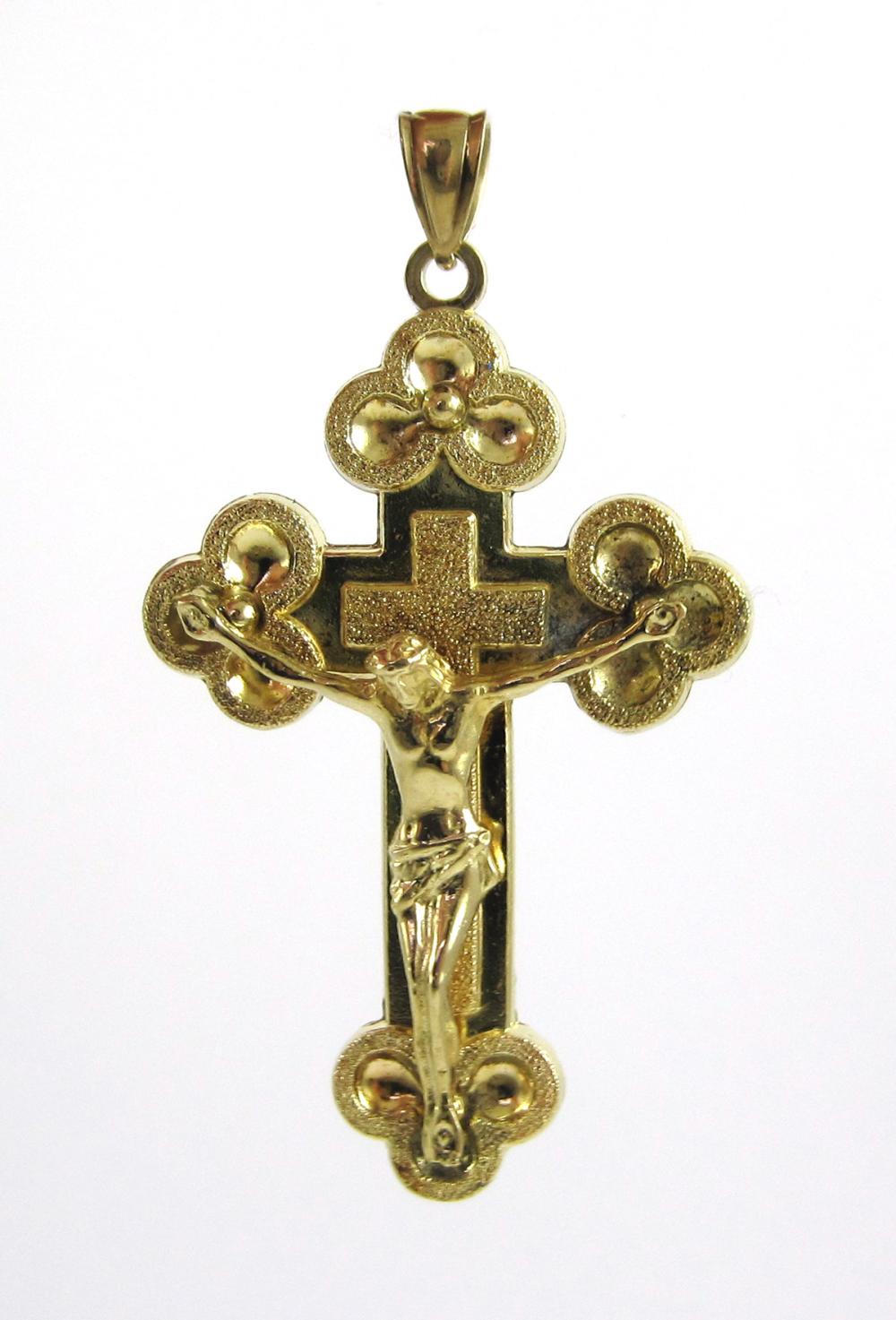 TEN KARAT YELLOW GOLD CRUCIFIX 315bdb