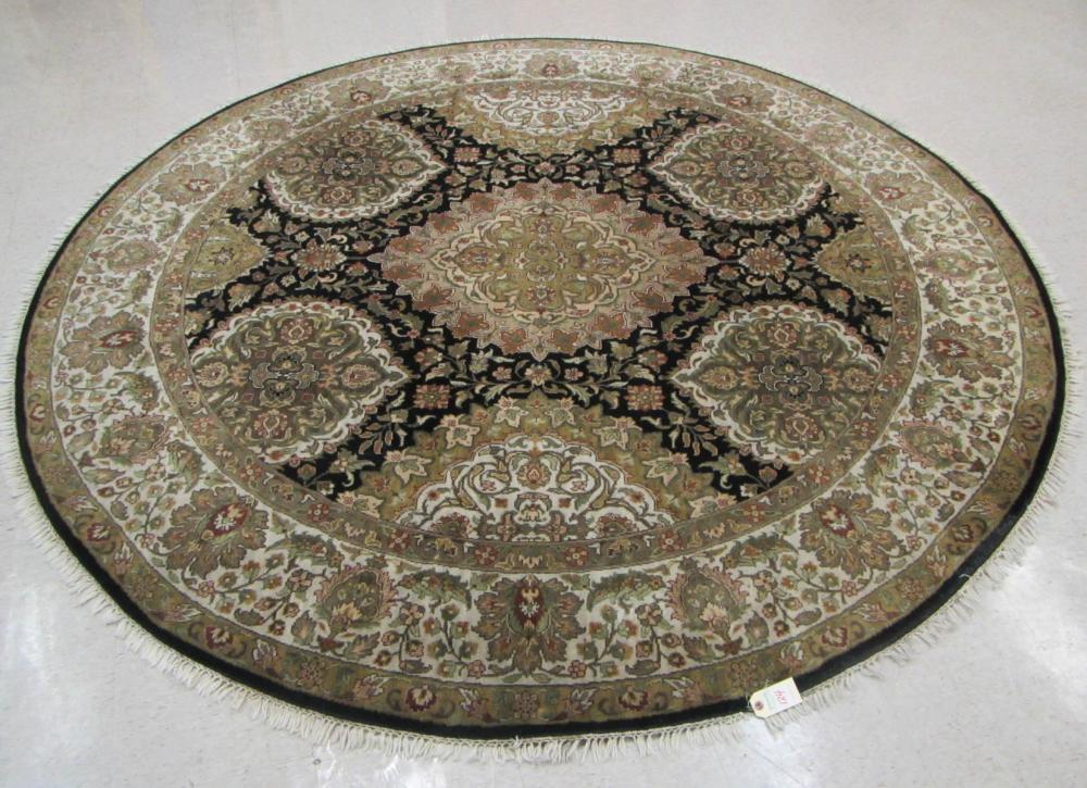 ROUND HAND KNOTTED ORIENTAL CARPET  315bfc