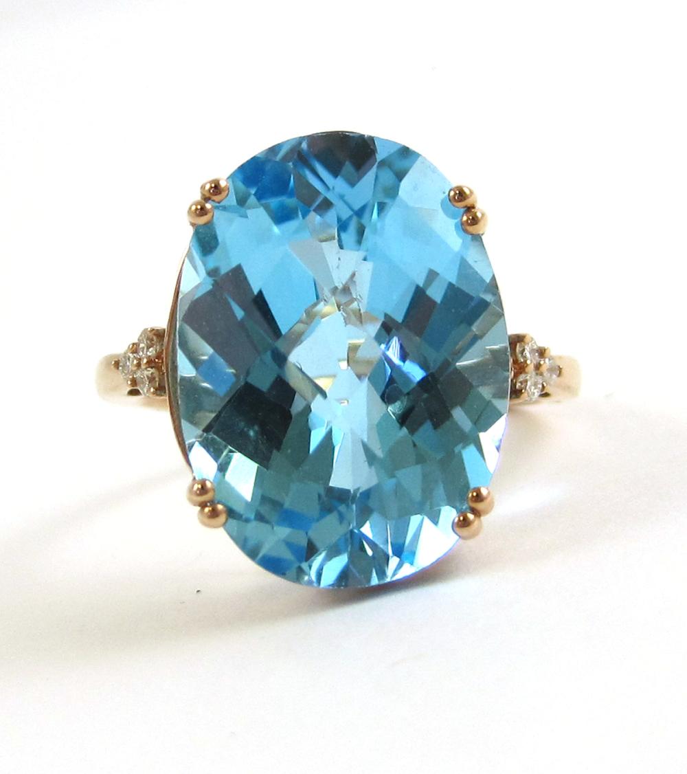 BLUE TOPAZ DIAMOND AND FOURTEEN 315c25