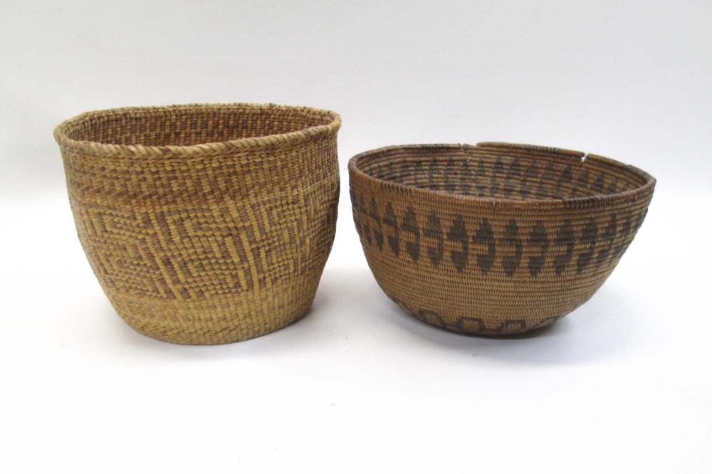 TWO NATIVE AMERICAN BASKETS, THE