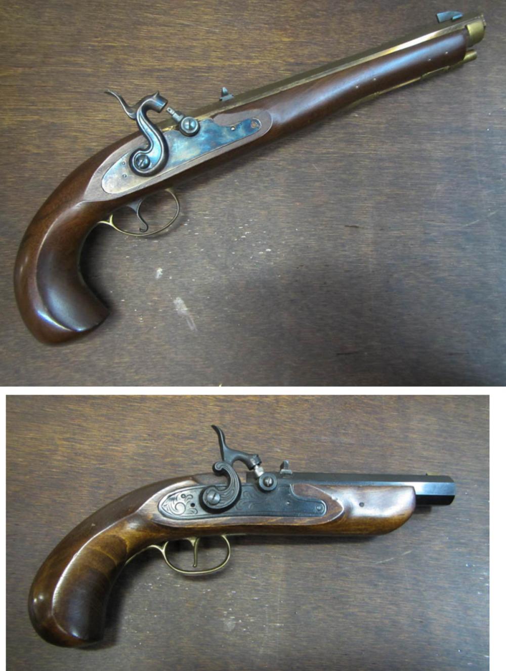 TWO REPRODUCTION BLACK POWDER PISTOLS,