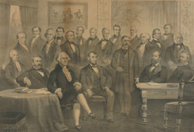 "Our Presidents", 1789-1811, lithograph,